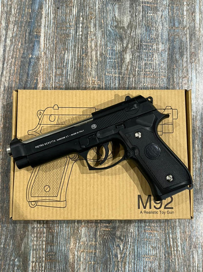 M92 Beretta Airsoft Toy Gun (Black & Silver)
