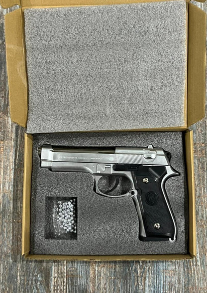Silver M92 Beretta Airsoft Toy Gun – Realistic, Durable & Fun for Airsoft Enthusiasts